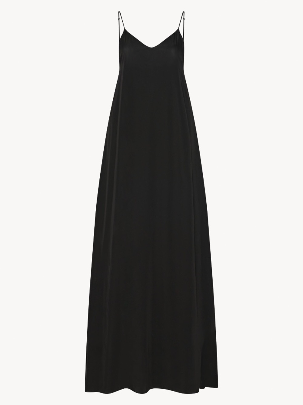 NWT The Row Kole Maxi Dress | Black | XS | Cupro Vegan Silk - Picture 2 of 9